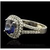 Image 2 : 14KT White Gold 2.53ct Tanzanite and Diamond Ring