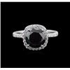 Image 1 : 4.03ctw Black Diamond Ring - 18KT White Gold