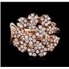 Image 1 : 14KT Rose Gold 0.86ctw Diamond Ring