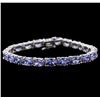 Image 1 : 16.97ctw Tanzanite Bracelet - 14KT White Gold