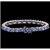 Image 2 : 16.97ctw Tanzanite Bracelet - 14KT White Gold