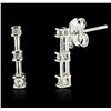 Image 2 : 10KT White Gold 0.10ctw Diamond Earrings