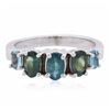 Image 1 : Platinum 1.33ctw Paraiba Tourmaline Ring