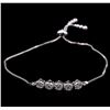Image 1 : 0.90ctw Diamond Bracelet - 14KT White Gold