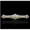 Image 2 : Platinum 1.92ctw Diamond Brooch