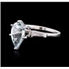 Image 2 : Platinum 2.59ct Aquamarine and Diamond Ring