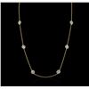 Image 1 : 14KT Yellow Gold 4.87ctw Diamond Necklace