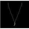 Image 2 : 14KT Yellow Gold 0.25ctw Diamond Pendant With Chain