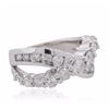 Image 2 : 14KT White Gold 1.27ctw Diamond Ring
