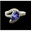 Image 1 : 18KT White Gold 1.72ct Tanzanite and Diamond Ring