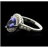 Image 3 : 18KT White Gold 1.72ct Tanzanite and Diamond Ring