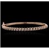 Image 1 : 14KT Rose Gold 1.59ctw Diamond Bracelet