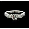 Image 1 : 18KT White Gold 1.32ctw Diamond Ring