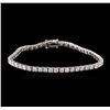 Image 1 : 14KT White Gold 5.04ctw Diamond Tennis Bracelet