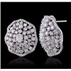 Image 2 : 14KT White Gold 4.43ctw Diamond Earrings