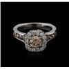 Image 1 : 14KT White Gold 1.81ctw Fancy Brown Diamond Ring