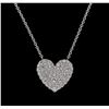 Image 2 : Tiffany & Co. 0.56ctw Diamond Pendant With Chain - 18KT White Gold
