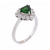 Image 3 : 18KT White Gold 1.15ct Green Tourmaline and Diamond Ring