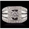 Image 1 : 14KT White Gold 0.68ctw Diamond Engagement Ring