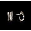 Image 2 : 14KT White Gold 1.56ctw Black Diamond Earrings