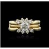 Image 1 : 14KT Yellow Gold 1.65ctw Diamond Ring and Guard