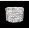 Image 1 : 14KT White Gold 8.10ctw Diamond Ring