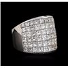 Image 2 : 14KT White Gold 8.10ctw Diamond Ring