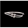 Image 1 : 14KT White Gold 0.52ctw Diamond Bangle Bracelet