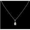 Image 1 : GIA Cert 0.91ctw Diamond Pendant With Chain - 14KT White Gold