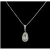 Image 2 : GIA Cert 0.91ctw Diamond Pendant With Chain - 14KT White Gold