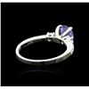 Image 3 : 14KT White Gold 1.37ct Tanzanite and Diamond Ring