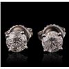 Image 1 : 14KT White Gold 1.31ctw Diamond Stud Earrings