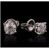 Image 2 : 14KT White Gold 1.31ctw Diamond Stud Earrings