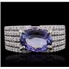 Image 1 : 14KT White Gold 2.75ct Tanzanite and Diamond Ring
