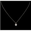 Image 1 : 14KT Two-Tone Gold 0.40ctw Diamond Pendant With Chain