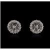 Image 1 : 14KT White Gold 0.74ctw Diamond Earrings