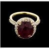 Image 1 : 9.77ct Ruby and Diamond Ring - 14KT Yellow Gold