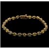 Image 1 : 8.60ctw Multi Color Sapphire Bracelet - 14KT Yellow Gold