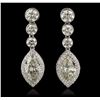 Image 1 : 18KT White Gold 4.89ctw Diamond Earrings