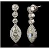 Image 2 : 18KT White Gold 4.89ctw Diamond Earrings