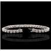 Image 3 : 14KT White Gold 7.23ctw Diamond Tennis  Bracelet
