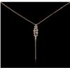 Image 2 : 14KT Rose Gold 0.69ctw Diamond Necklace
