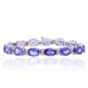 Image 1 : 14KT White Gold 34.30ctw Tanzanite and Diamond Bracelet