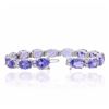 Image 3 : 14KT White Gold 34.30ctw Tanzanite and Diamond Bracelet
