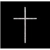 Image 1 : 0.56ctw Diamond Cross Pendant - 14KT White Gold