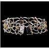 Image 3 : 5.75ctw Fancy Mix Diamond Bracelet - 14KT Two-Tone Gold