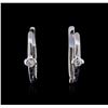 Image 1 : 14KT White Gold 0.04ctw Diamond Earrings