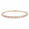 Image 1 : 14KT Rose Gold 1.70ctw Diamond Bangle Bracelet