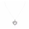 Image 1 : 14KT White Gold 1.83ctw Diamond Pendant With Chain
