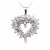 Image 2 : 14KT White Gold 1.83ctw Diamond Pendant With Chain